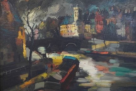 Boris CENIC (geb. 1921). 
Flusslandschaft. 
Öl auf