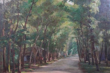 Georges GONTHIER (1886–1969). 
Im Wald. 
Öl auf Ho