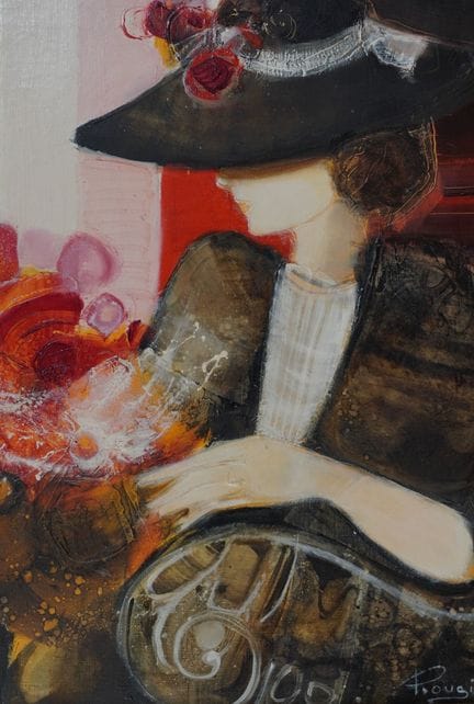 Joël ROUGIE (geb. 1957). 
Floranna. 
Öl auf Leinwa