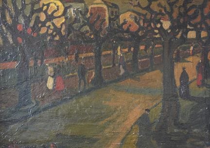 Sylvain VIGNY (1902–1970). 
Spaziergänger auf der 