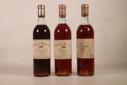 BORDEAUX - 3 bottles, Sauternes, Château Rieussec,