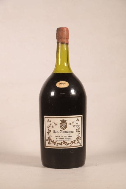 阿马尼亚克 - 1瓶加斯科涅式酒瓶（250 cl），下阿马尼亚克产区，克鲁瓦·德·佩兰，1962年。