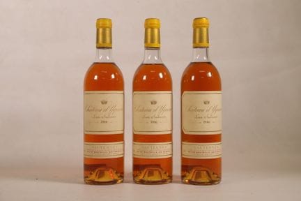 BORDEAUX - 3 bottles, Sauternes, Château d'Yquem, 