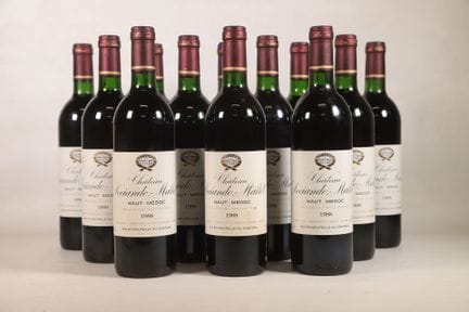 BORDEAUX - 1 CBO, 12 bouteilles, Haut-Médoc, Châte