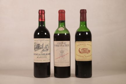 BORDEAUX - Ensemble de 3 bouteilles composé de : 
