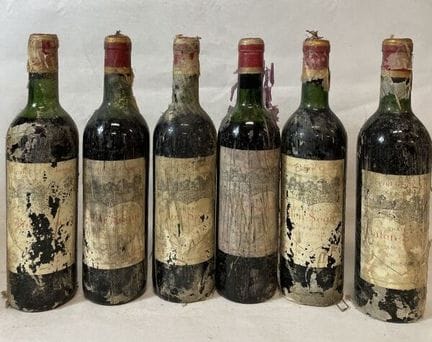 6 blles Ch. CALON-SEGUR, Saint-Estephe 1960, 3 BG 