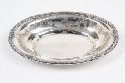 LARGE SILVER BASKET, 950 parts per thousand, decor