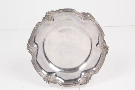 LARGE SILVER PLATE, 950 parts per thousand, with a