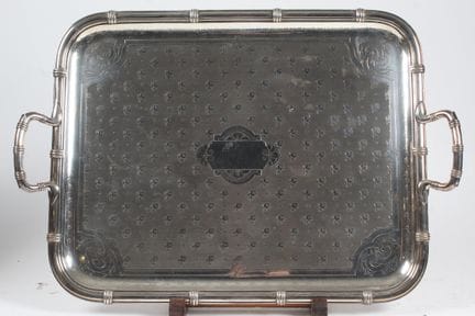 CHRISTOFLE, large silver-plated serving platter wi