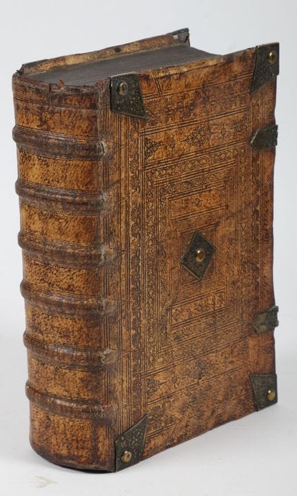 BIBLIA LUTERANA DE 1536. Encuadernación en piel go