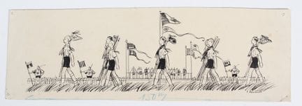 Pierre JOUBERT (1910-2002)
Desfile de scouts con b