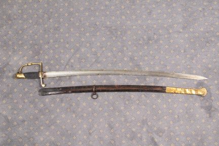 SABRE D'OFFICIER D’INFANTERIE TYPE 1800.
Lame cint