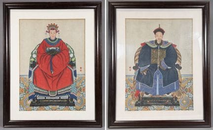 CHINE
L'Empereur Quianlong et l'Impératrice consor
