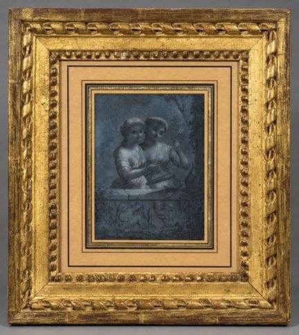 18世纪法国画派
背着箭筒的少女们
炭笔与粉笔
15 x 11.5 厘米（视图尺寸）