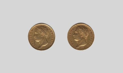 PREMIER EMPIRE
2 pièces 40f or 1811, profil Napolé