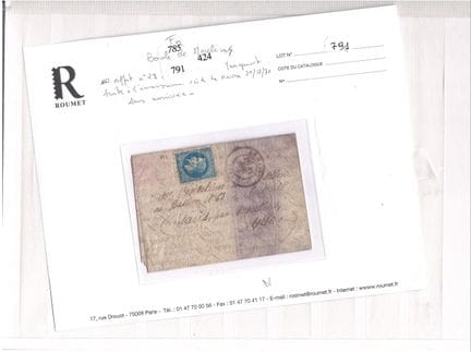 CARTA DE GUERRA 70/71: Conjunto de 4 cartas, entre