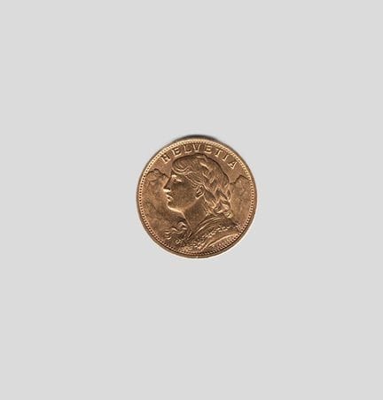 SUISSE
1 pièce 20f or profil Helvetia 1922
Poids :