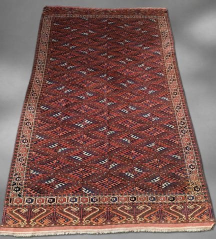 TURKMEN
Important tapis Yomoud Boukhara 
Velours d