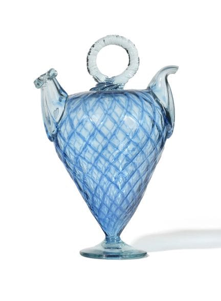 MURANO, in the style of 
Blue-tinted blown-glass p