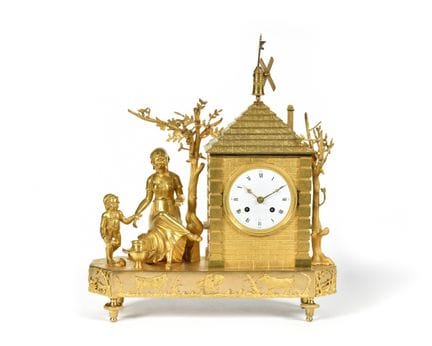 RARA OROLOGIO DA TAVOLO “AL MULINO”
In bronzo cese