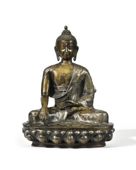 19th-Century Sino-Tibetan School 
Large patinated 