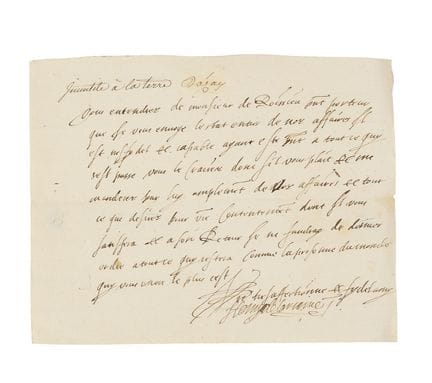 GUISE (Henri de Lorraine, duc de). Lettre signée a