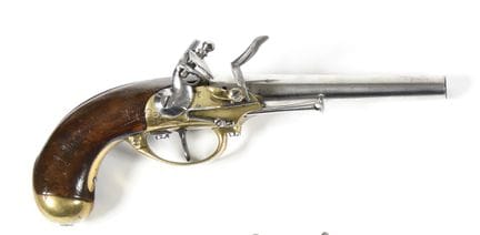 PISTOLET D’ARÇON MODÈLE 1777 1ER TYPE.
Canon rond 