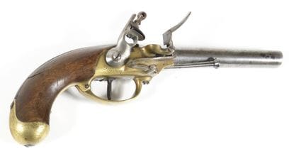 PISTOLET D’ARÇON MODÈLE 1777 1ER TYPE.
Canon rond 