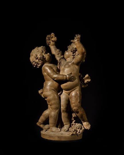 Jean-Baptiste PIGALLE (1714-1785)
Dos putti jugand