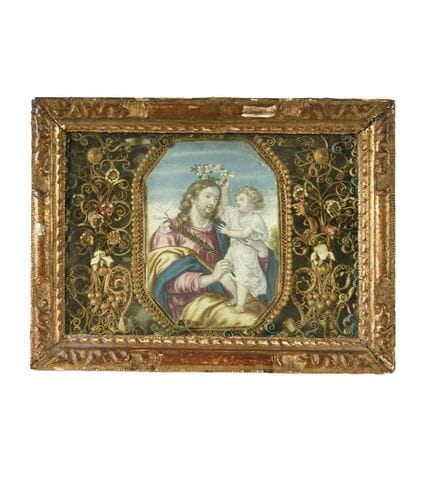 RELIC PAINTING
Made of paper cutouts, depicting Je