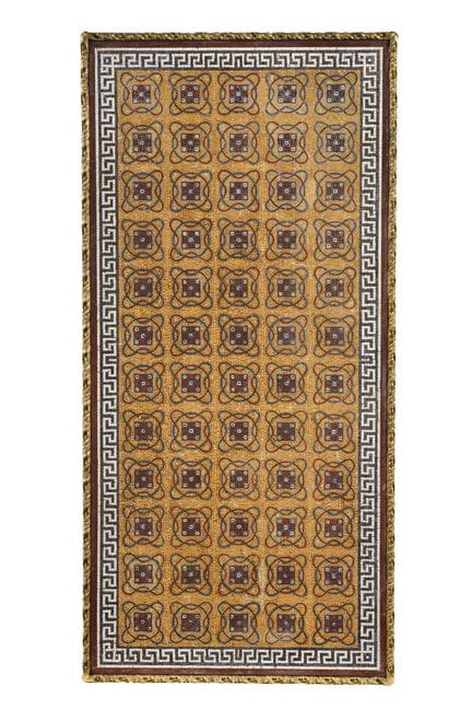 RARA BANDEJA rectangular de mosaico con decoración