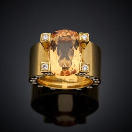 LORENZ BAUMER.
Bague en or jaune 750 millièmes, pr