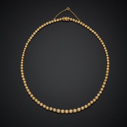 Collar tipo «río» de oro amarillo de 750 milésimas