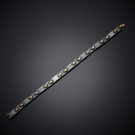 CARTIER « Panthère ».
Bracelet en argent silverium