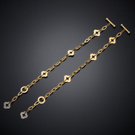 ROBERTO COIN.
Paire de bracelets en or jaune et gr