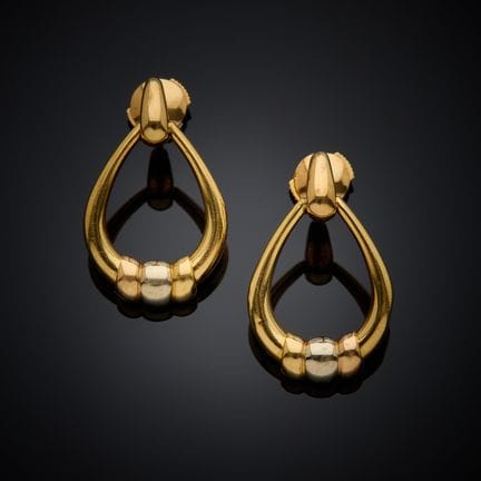 CARTIER "Trinity".
Paire de pendants d'oreille en 