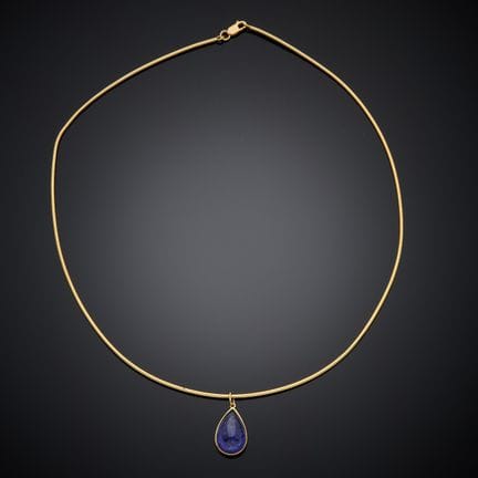 Collar de oro amarillo de 750 milésimas, con un co