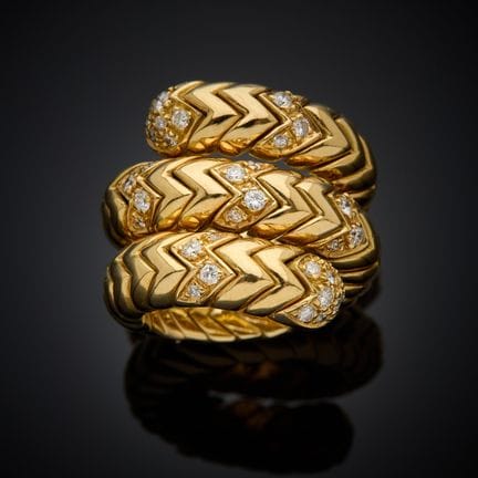 Dans le goût de BULGARI "Serpenti".
Bague serpent 