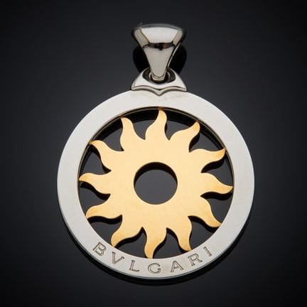 BULGARI «Tondo».
Colgante de oro amarillo de 750 m
