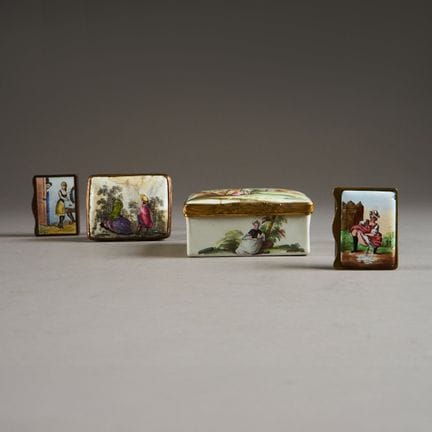 Set of four boxes.
France and England, 19th centur