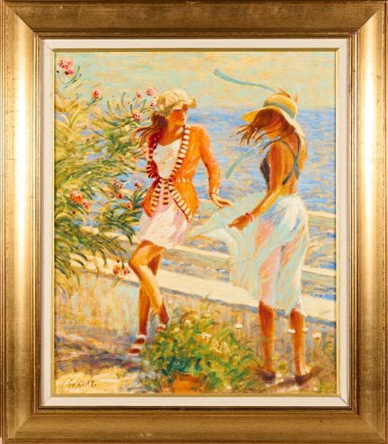 Claude FOSSOUX (born in 1946).
Young Women on a Ba