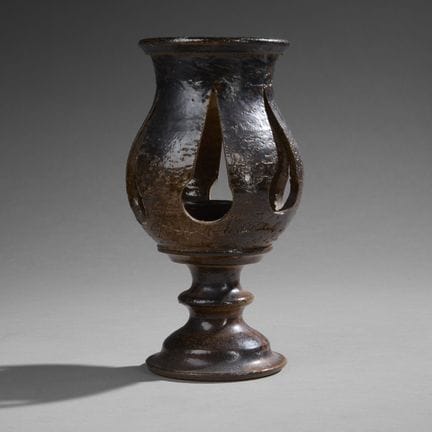 Jean MARAIS (1913–1998).
Openwork brown glazed sto