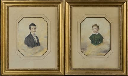Alexandre HESSE (1806–1879).
Two portraits of chil