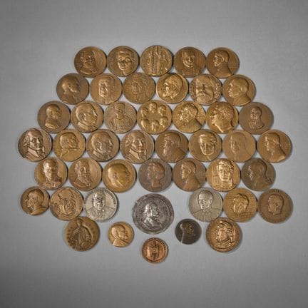 PARIS MINT, Sciences.
A set of forty-six bronze an