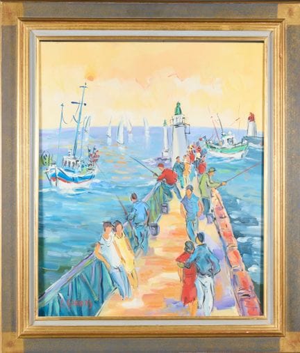 Catherine GARROS (born in 1954).
Fishermen Leaving