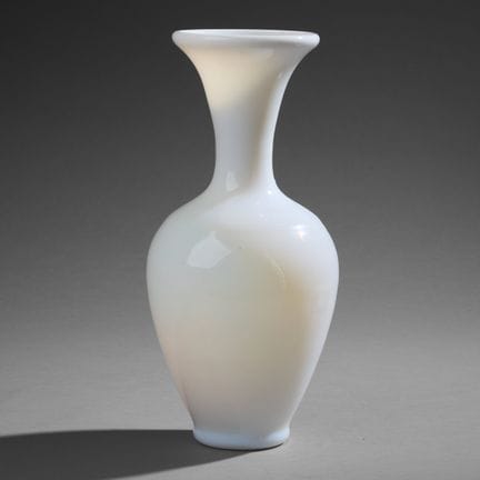 Soapy opaline baluster vase, converted into a lamp
