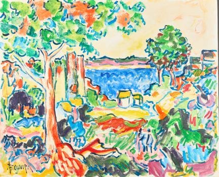Armand BOUVIER (1913–1997).
Seaside, Yellow Roofs.