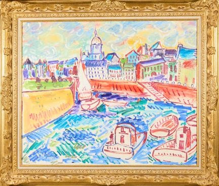 Armand BOUVIER (1913–1997).
Boats on the River, li