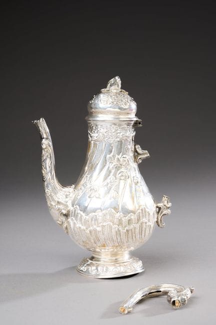 Selfish baluster-shaped pitcher in 800-th silver w