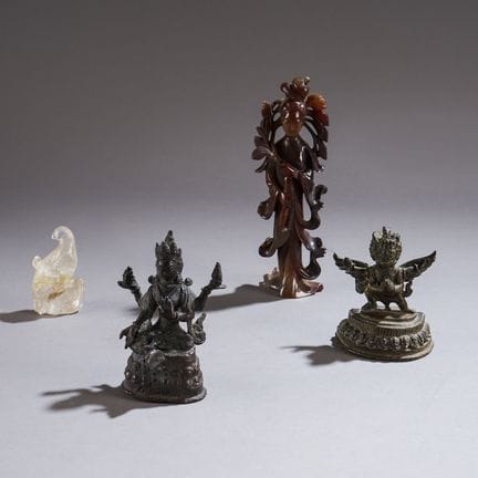 SOUTHEAST ASIA.
Set of four statuettes made of har